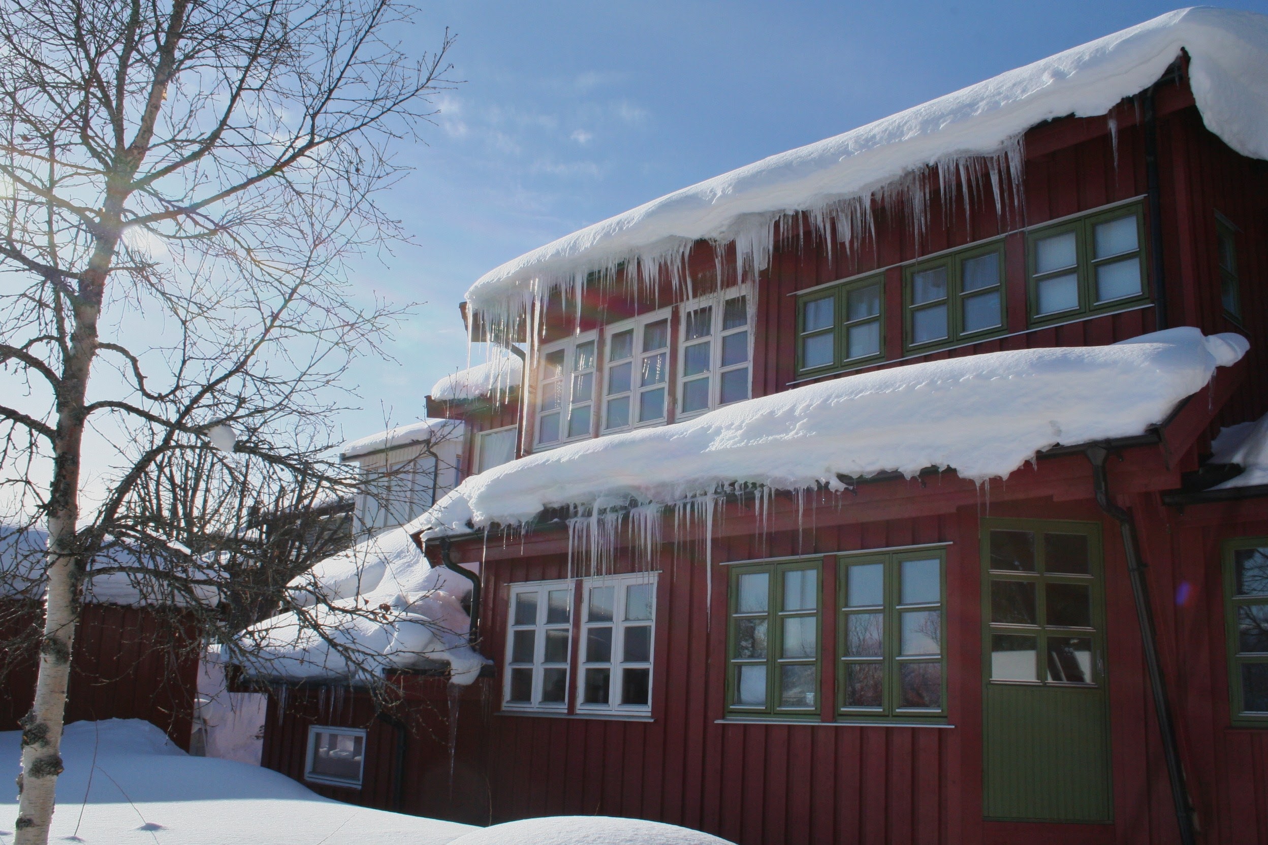 Huis in Tromsø in de winter